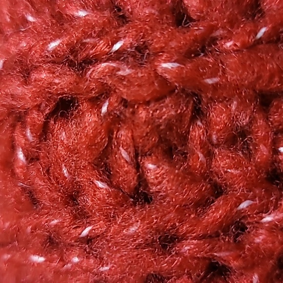 Saltwater Luxe Red Chunky Knit Cropped Sweater XL - Picture 7 of 8